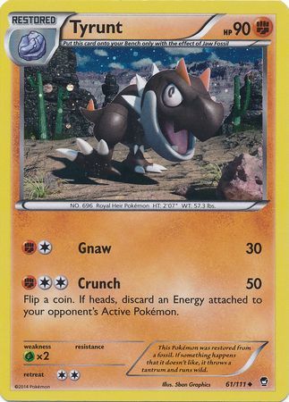 Tyrunt (61/111) (Cosmos Holo) [XY: Furious Fists] | Tables and Towers