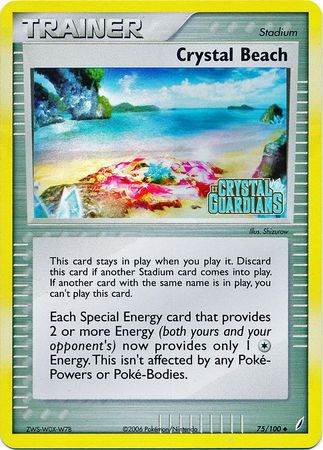 Crystal Beach (75/100) (Stamped) [EX: Crystal Guardians] | Tables and Towers