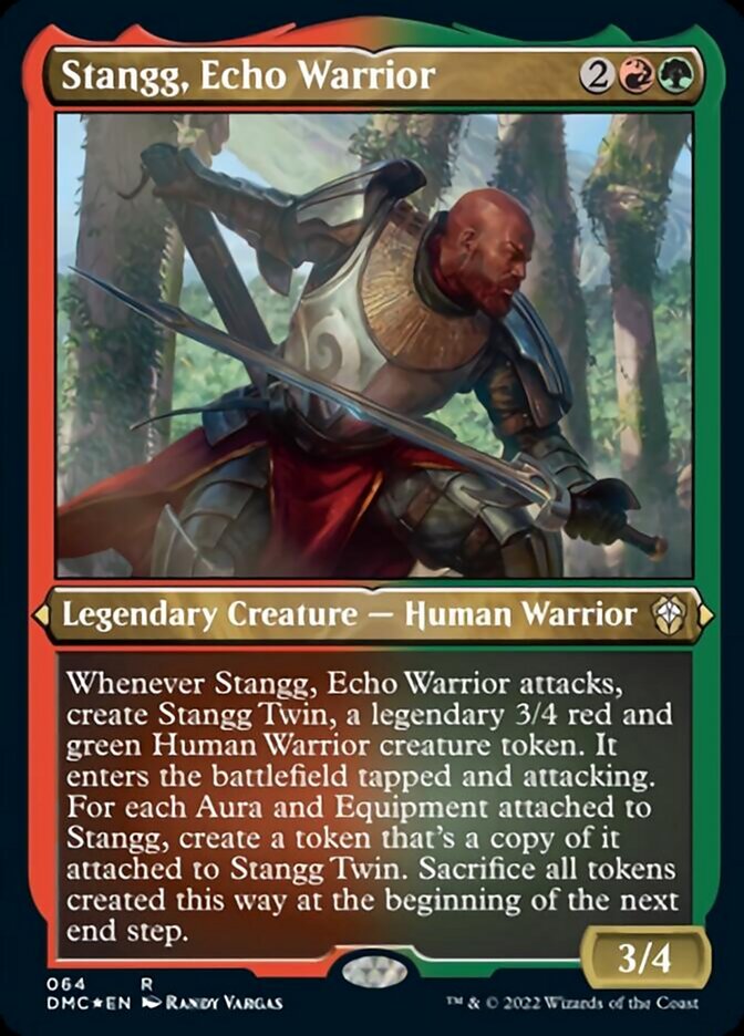 Stangg, Echo Warrior (Foil Etched) [Dominaria United Commander] | Tables and Towers