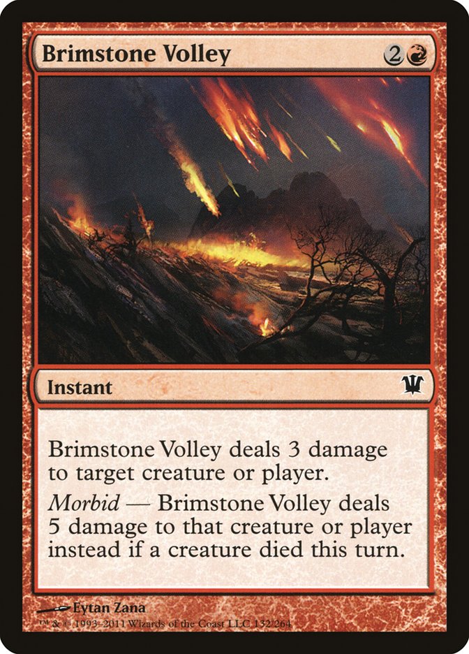 Brimstone Volley [Innistrad] | Tables and Towers