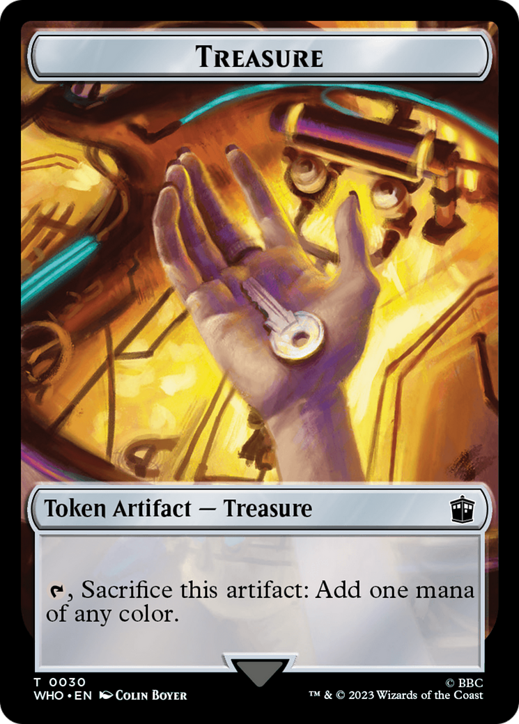 Alien Rhino // Treasure (0030) Double-Sided Token [Doctor Who Tokens] | Tables and Towers