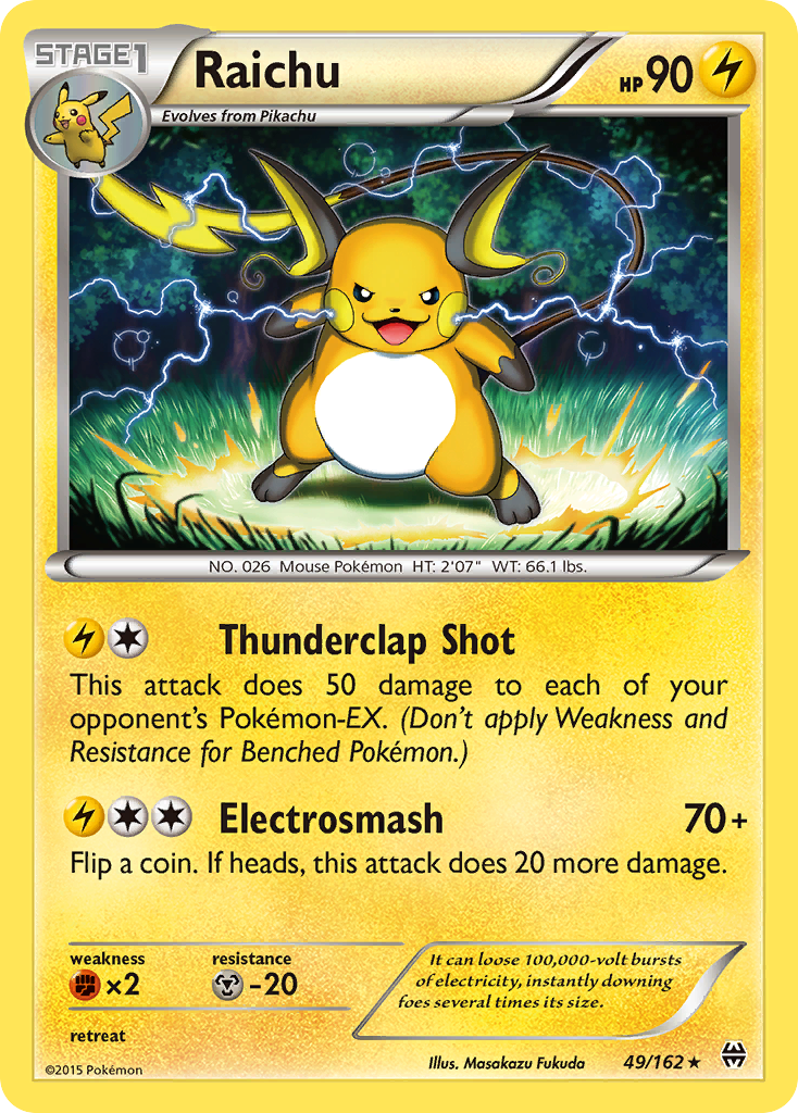 Raichu (49/162) [XY: BREAKthrough] | Tables and Towers