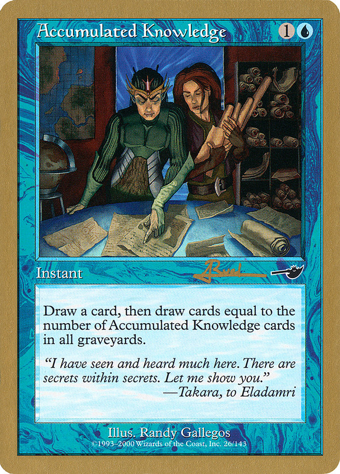 Accumulated Knowledge (Antoine Ruel) [World Championship Decks 2001] | Tables and Towers