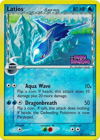 Latios (22/110) (Delta Species) (Stamped) [EX: Holon Phantoms] | Tables and Towers