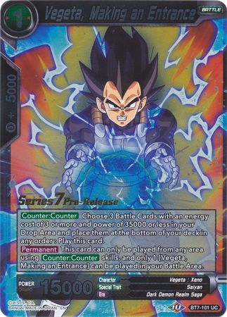 Vegeta, Making an Entrance (BT7-101_PR) [Assault of the Saiyans Prerelease Promos] | Tables and Towers