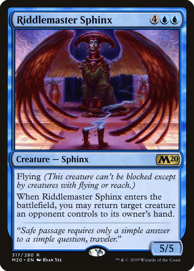 Riddlemaster Sphinx [Core Set 2020] | Tables and Towers