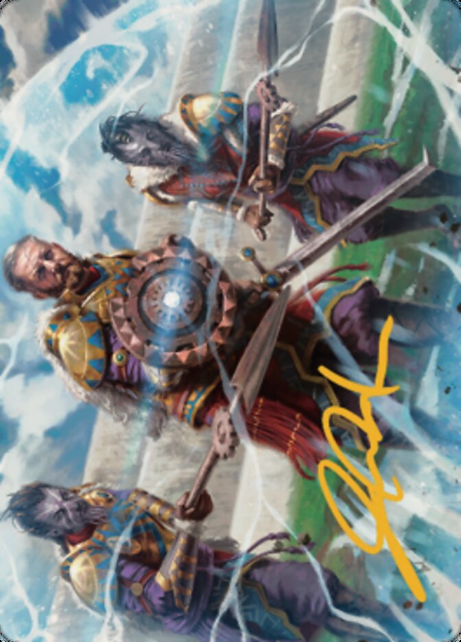 Argivian Phalanx Art Card (Gold-Stamped Signature) [Dominaria United Art Series] | Tables and Towers