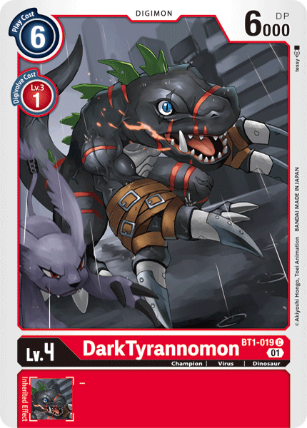 DarkTyrannomon [BT1-019] (Alternative Art) [Starter Deck: Gallantmon] | Tables and Towers