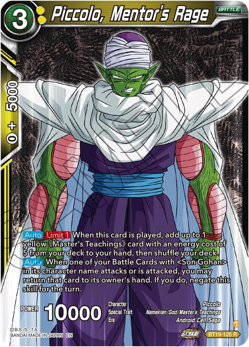 Piccolo, Mentor's Rage (BT19-125) [Fighter's Ambition] | Tables and Towers