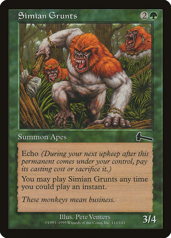 Simian Grunts [Urza's Legacy] | Tables and Towers