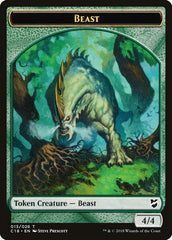 Cat Warrior // Beast (013) Double-Sided Token [Commander 2018 Tokens] | Tables and Towers