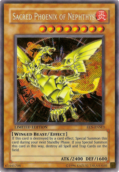 Sacred Phoenix of Nephthys [EEN-ENSE3] Secret Rare | Tables and Towers