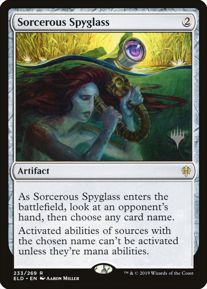 Sorcerous Spyglass (Promo Pack) [Throne of Eldraine Promos] | Tables and Towers