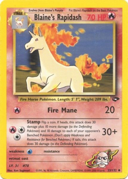 Blaine's Rapidash (33/132) [Gym Challenge Unlimited] | Tables and Towers