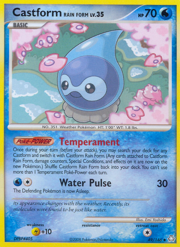 Castform Rain Form (49/146) [Diamond & Pearl: Legends Awakened] | Tables and Towers