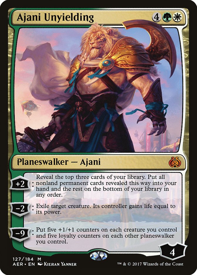 Ajani Unyielding [Aether Revolt] | Tables and Towers