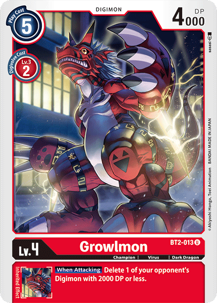 Growlmon [BT2-013] [Release Special Booster Ver.1.0] | Tables and Towers