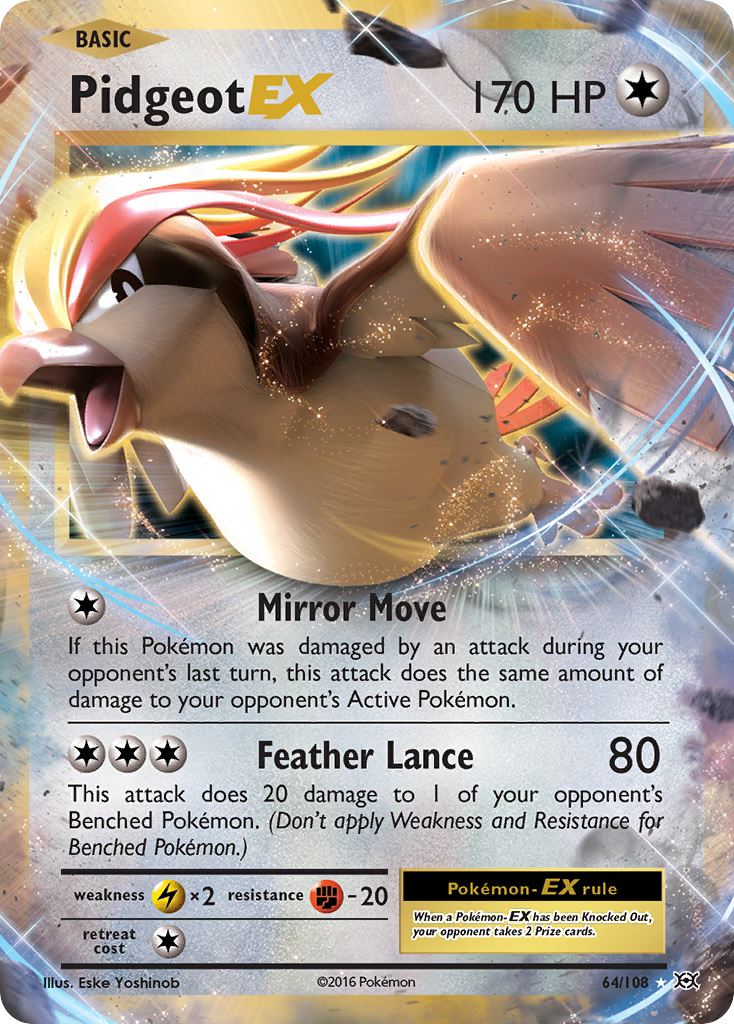 Pidgeot EX (64/108) [XY: Evolutions] | Tables and Towers