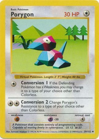 Porygon (39/102) [Base Set Shadowless Unlimited] | Tables and Towers