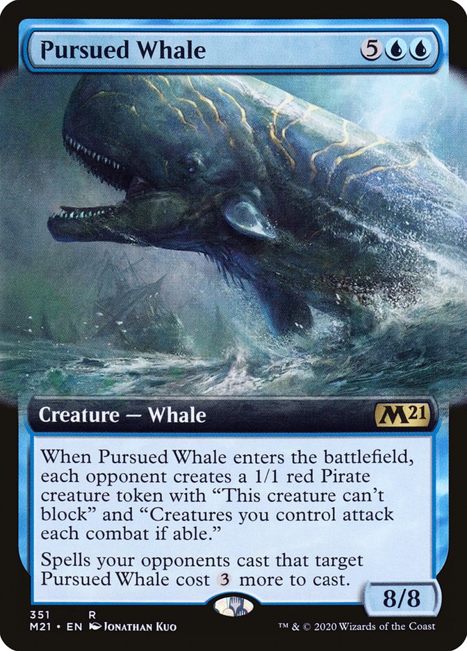 Pursued Whale (Extended Art) [Core Set 2021] | Tables and Towers