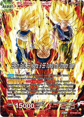 Son Goku & Vegeta & Trunks // SS Son Goku, SS Vegeta, & SS Trunks, the Ultimate Team (BT19-001) [Fighter's Ambition] | Tables and Towers