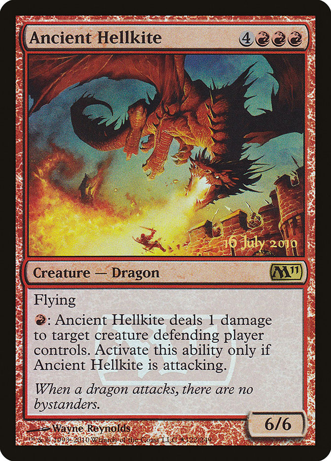 Ancient Hellkite [Magic 2011 Prerelease Promos] | Tables and Towers