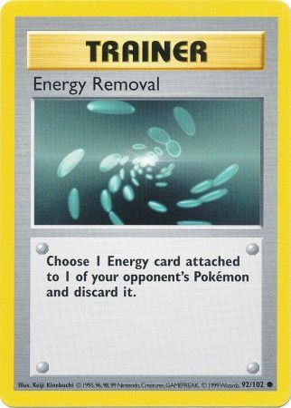 Energy Removal (92/102) [Base Set Shadowless Unlimited] | Tables and Towers