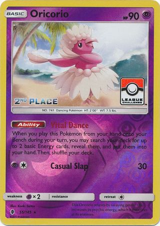 Oricorio (55/145) (League Promo 2nd Place) [Sun & Moon: Guardians Rising] | Tables and Towers