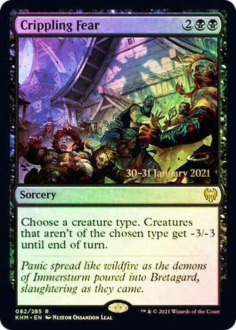 Crippling Fear [Kaldheim Prerelease Promos] | Tables and Towers