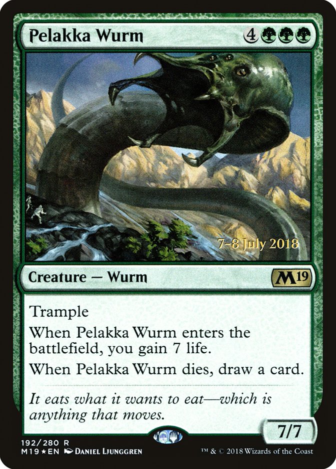 Pelakka Wurm [Core Set 2019 Prerelease Promos] | Tables and Towers