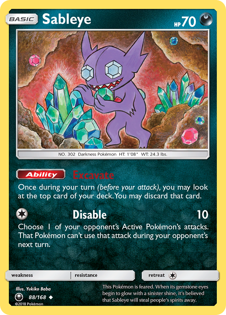 Sableye (88/168) [Sun & Moon: Celestial Storm] | Tables and Towers