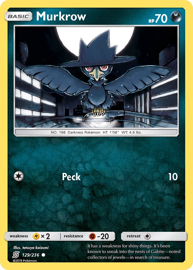 Murkrow (129/236) [Sun & Moon: Unified Minds] | Tables and Towers