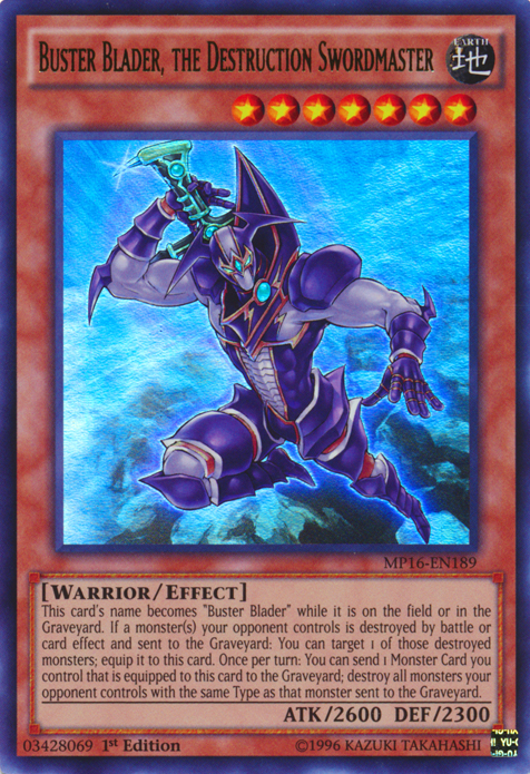 Buster Blader, the Destruction Swordmaster [MP16-EN189] Ultra Rare | Tables and Towers