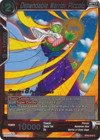 Dependable Warrior Piccolo (BT8-013_PR) [Malicious Machinations Prerelease Promos] | Tables and Towers