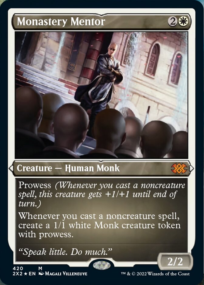 Monastery Mentor (Foil Etched) [Double Masters 2022] | Tables and Towers