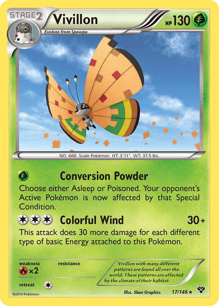 Vivillon (17/146) (High Plains Form/Orange Wings) [XY: Base Set] | Tables and Towers