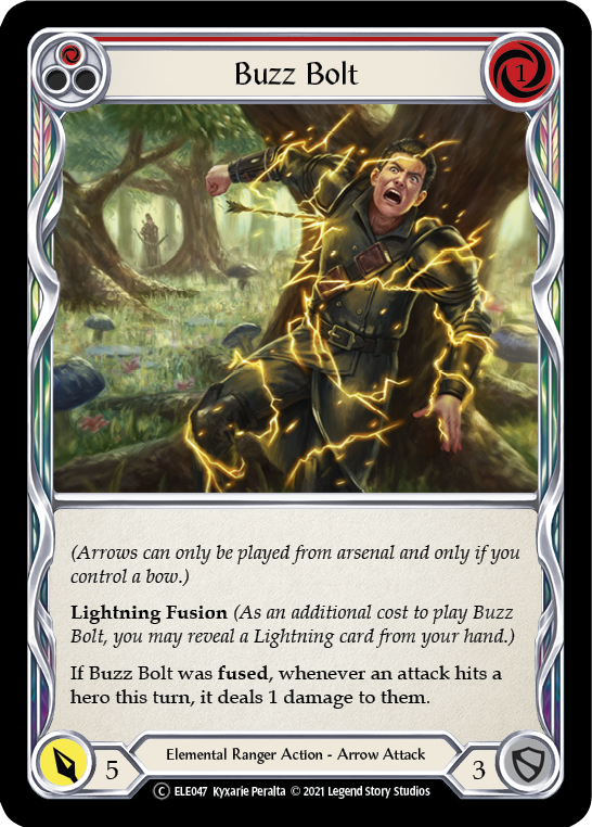 Buzz Bolt (Red) [U-ELE047] (Tales of Aria Unlimited)  Unlimited Rainbow Foil | Tables and Towers