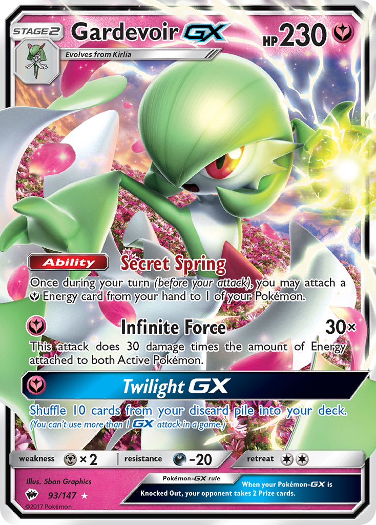 Gardevoir GX (93/147) [Sun & Moon: Burning Shadows] | Tables and Towers