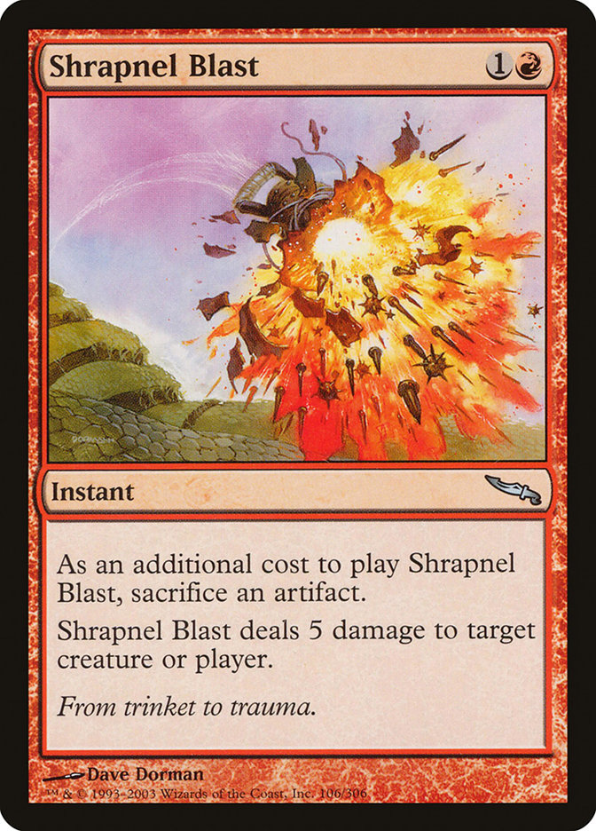 Shrapnel Blast [Mirrodin] | Tables and Towers