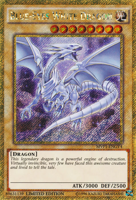 Blue-Eyes White Dragon [MVP1-ENGV4] Gold Secret Rare | Tables and Towers