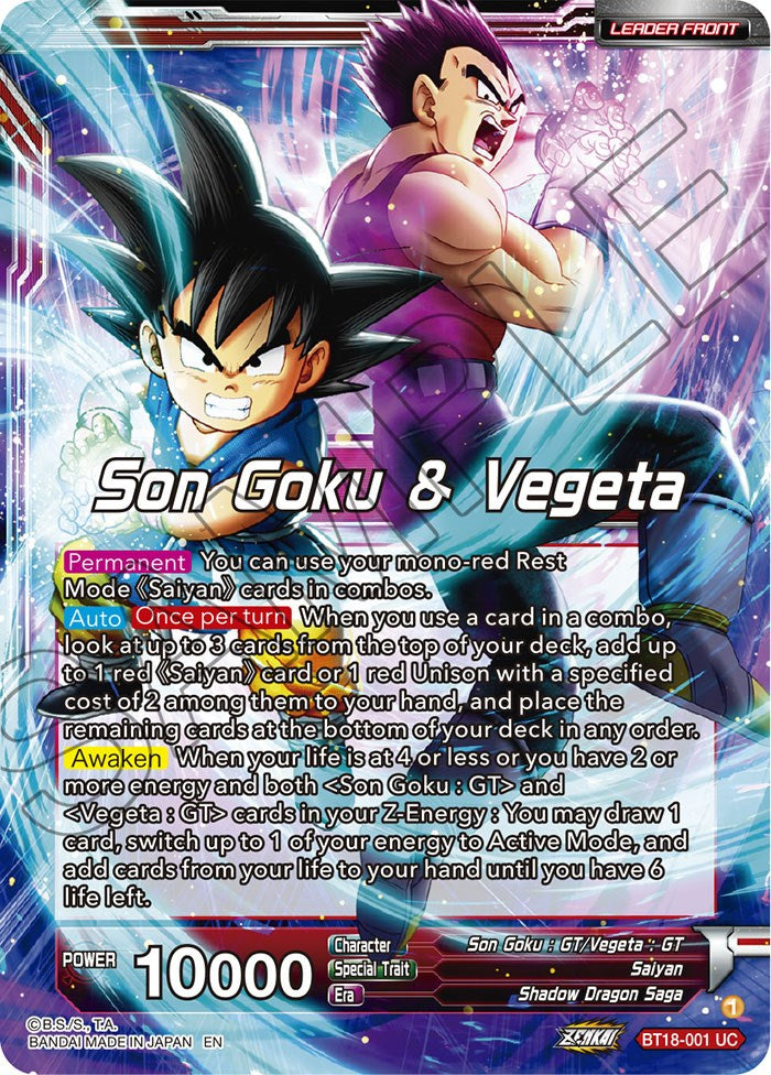 Son Goku & Vegeta // SS4 Son Goku & SS4 Vegeta, In It Together (BT18-001) [Dawn of the Z-Legends Prerelease Promos] | Tables and Towers