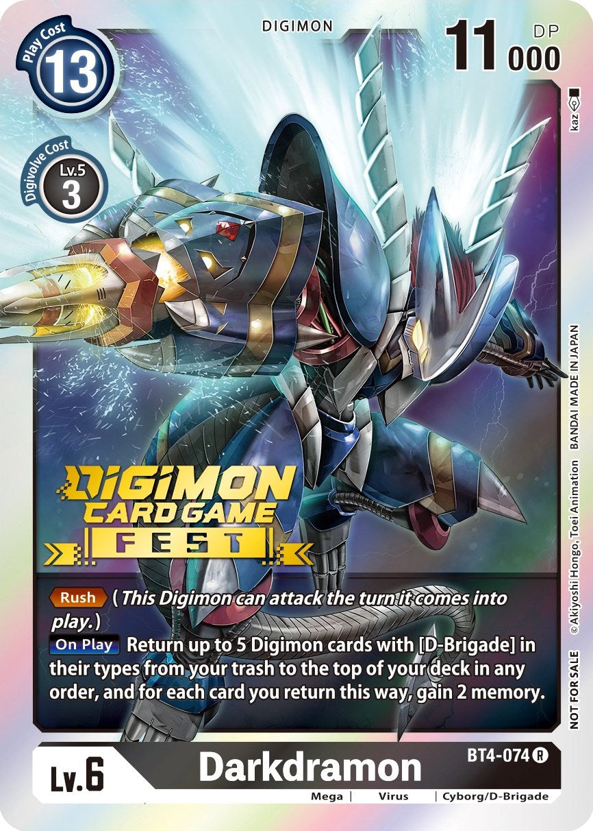 Darkdramon [BT4-074] (Digimon Card Game Fest 2022) [Great Legend Promos] | Tables and Towers