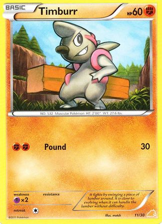 Timburr (11/30) [Black & White: Trainer Kit - Excadrill] | Tables and Towers