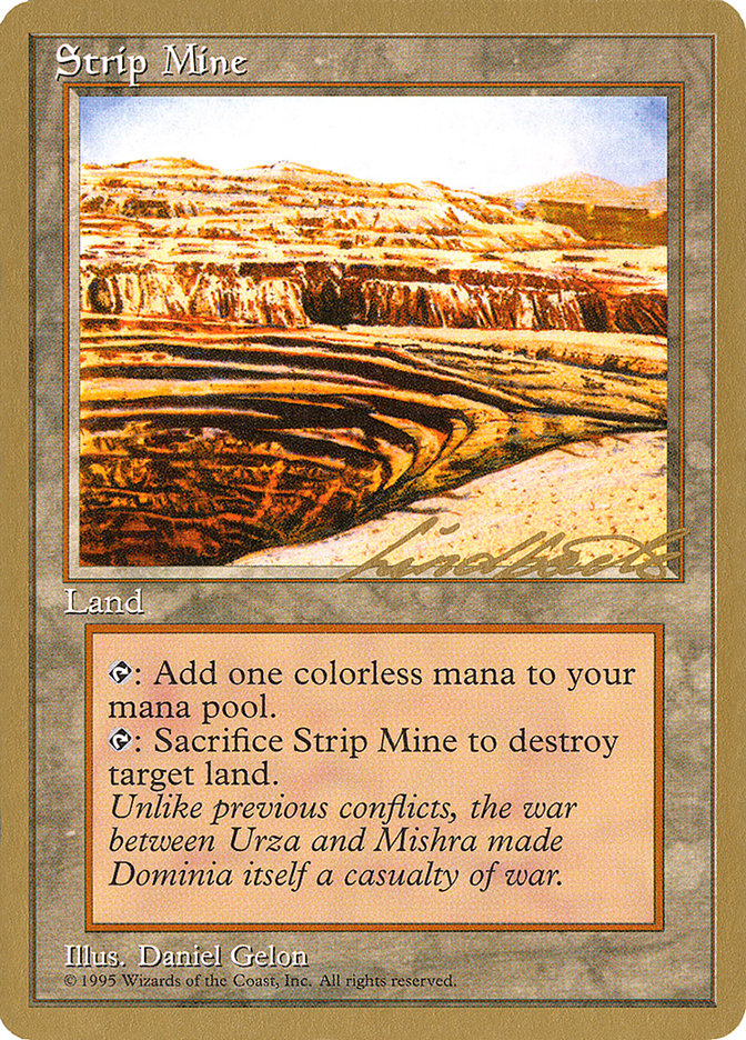 Strip Mine (Leon Lindback) [Pro Tour Collector Set] | Tables and Towers