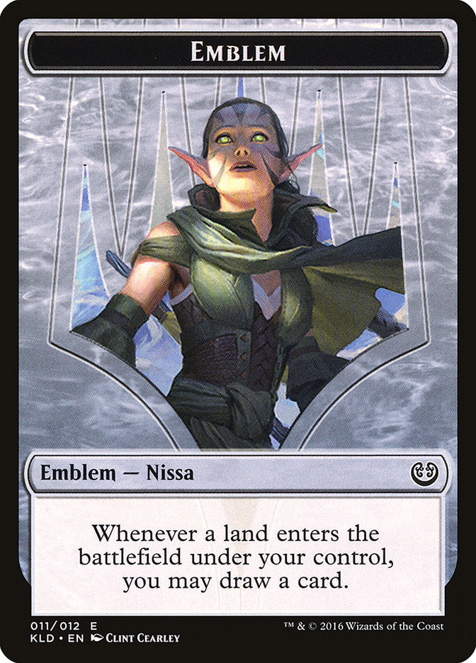 Nissa, Vital Force Emblem [Kaladesh Tokens] | Tables and Towers