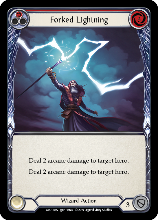 Forked Lightning [ARC120-S] (Arcane Rising)  1st Edition Rainbow Foil | Tables and Towers