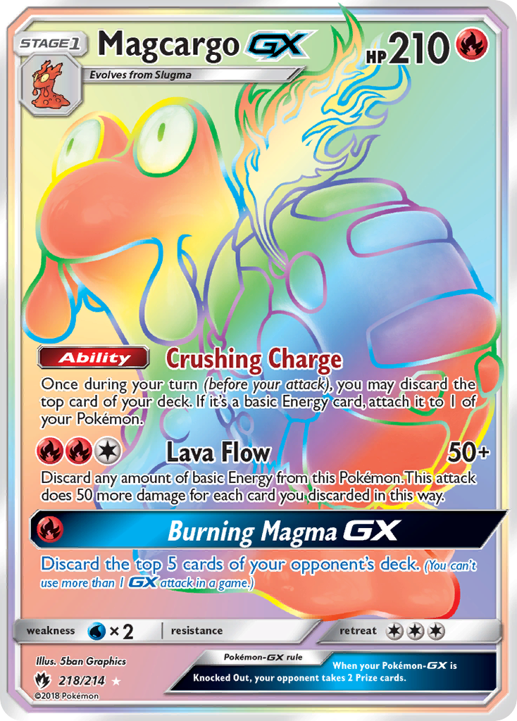 Magcargo GX (218/214) [Sun & Moon: Lost Thunder] | Tables and Towers