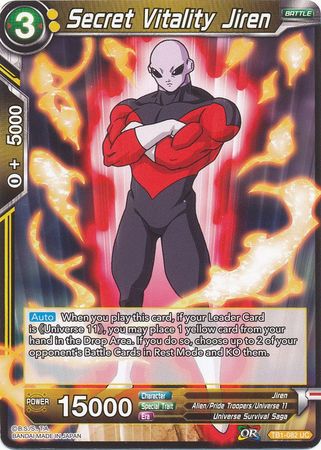 Secret Vitality Jiren (TB1-082) [The Tournament of Power] | Tables and Towers