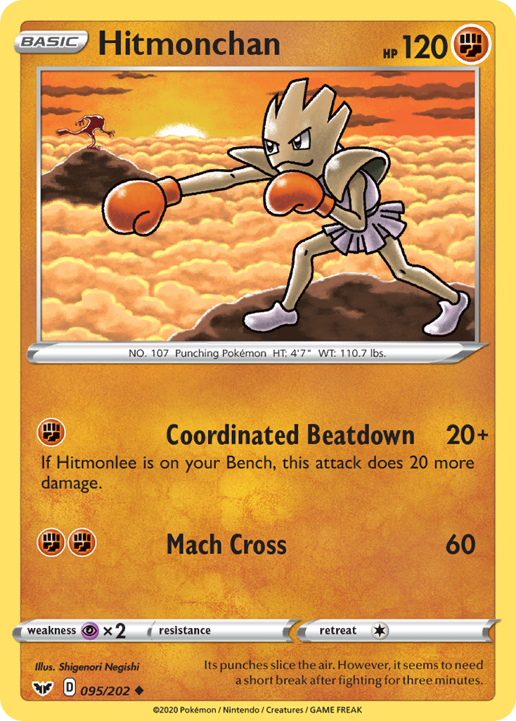 Hitmonchan (095/202) [Sword & Shield: Base Set] | Tables and Towers