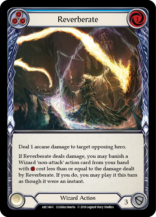 Reverberate (Blue) [ARC140-C] (Arcane Rising)  1st Edition Rainbow Foil | Tables and Towers